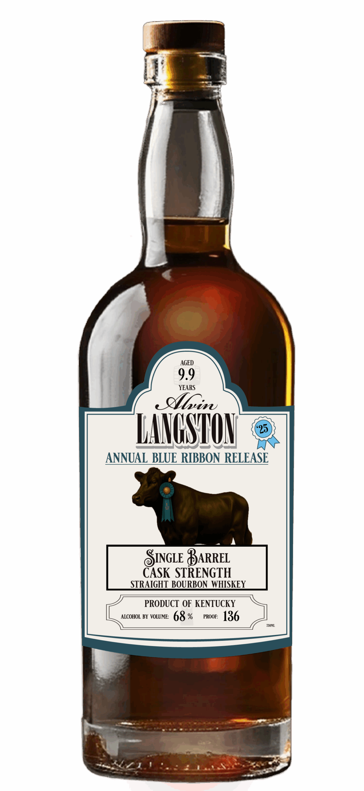 Alvin Langston Annual Blue Ribbon Release bottle